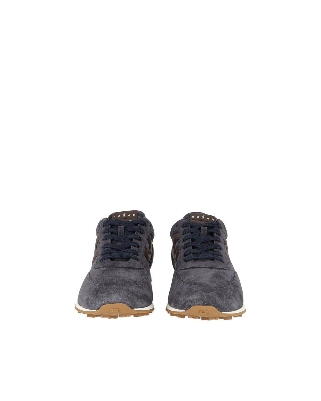 Hogan Blue H699 Suede Low-Top Sneakers