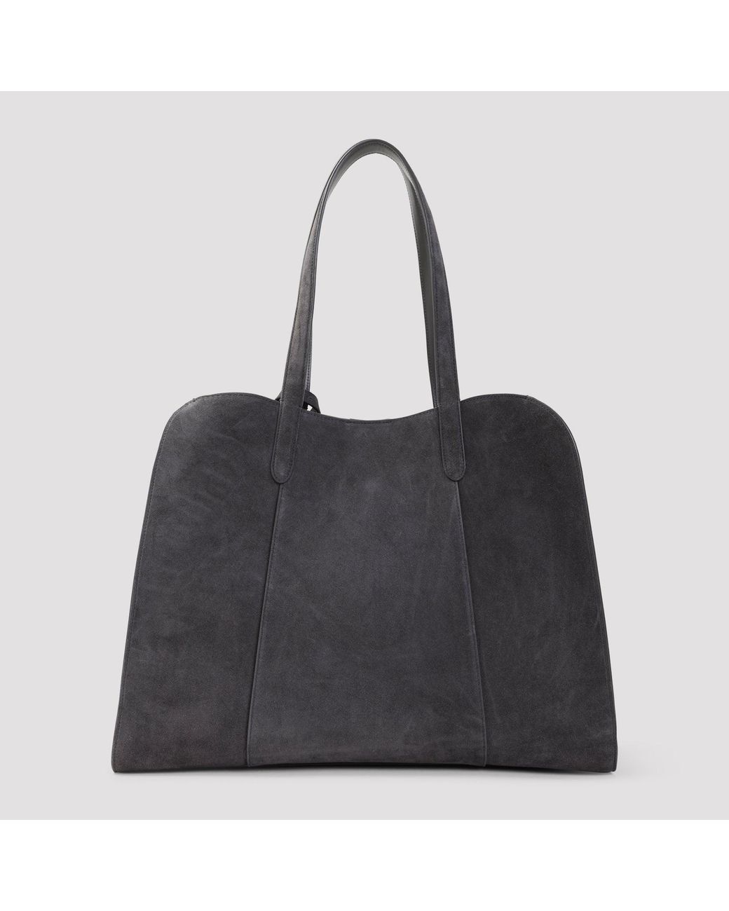 Giorgio Armani Black Carbon Suede Shoulder Bag