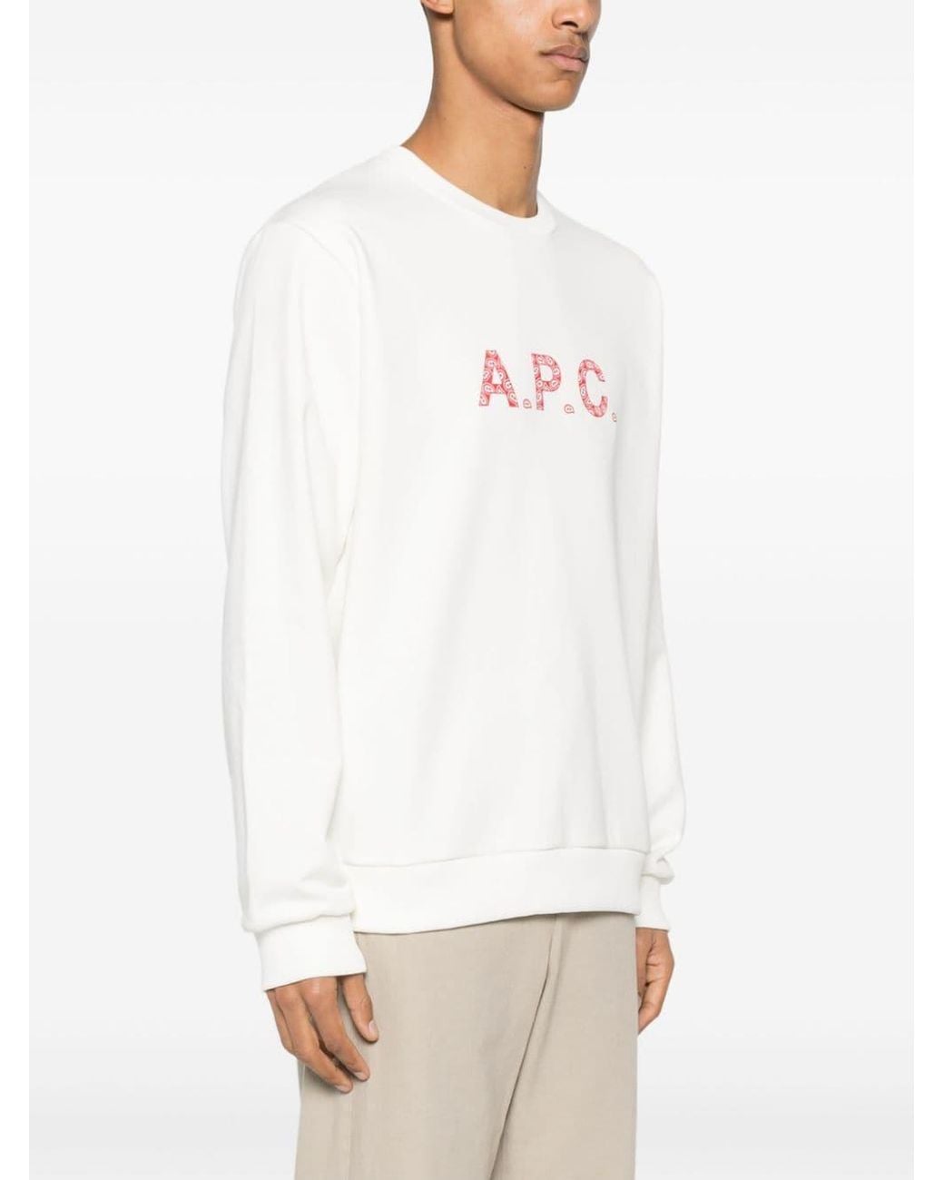 A.P.C. White Sweat Timothy Clothing for men