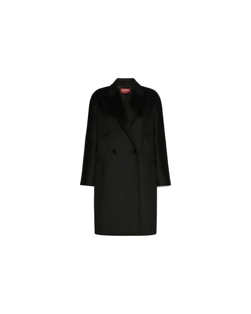 Max Mara Black Studio Mastro Wool Coat