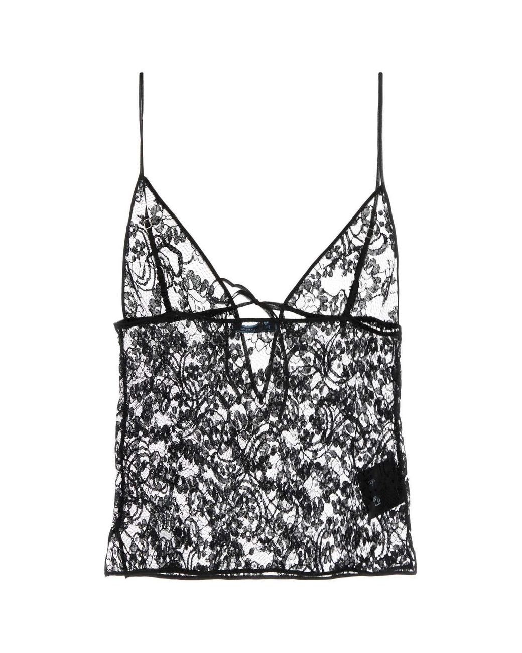Prada Black Lace Top