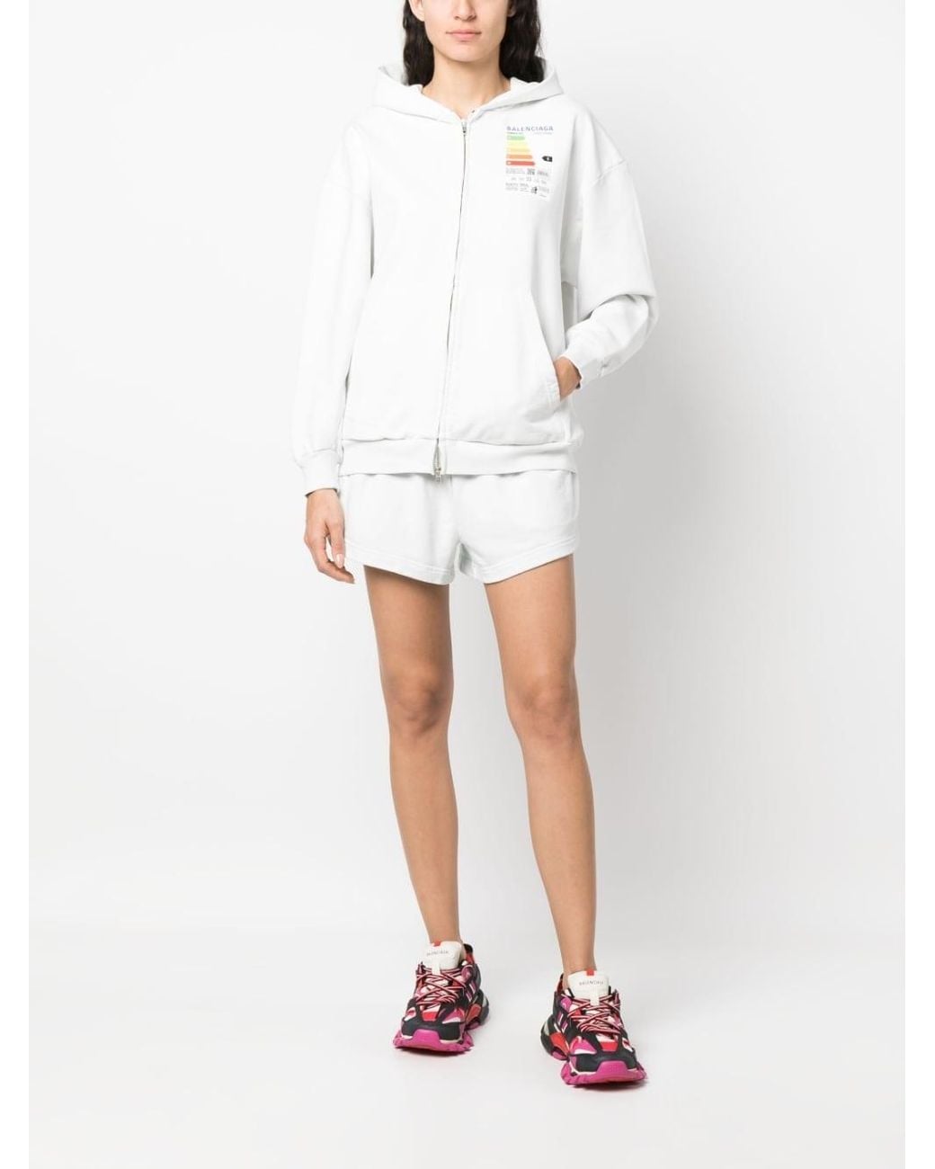 Balenciaga White Cotton Shorts