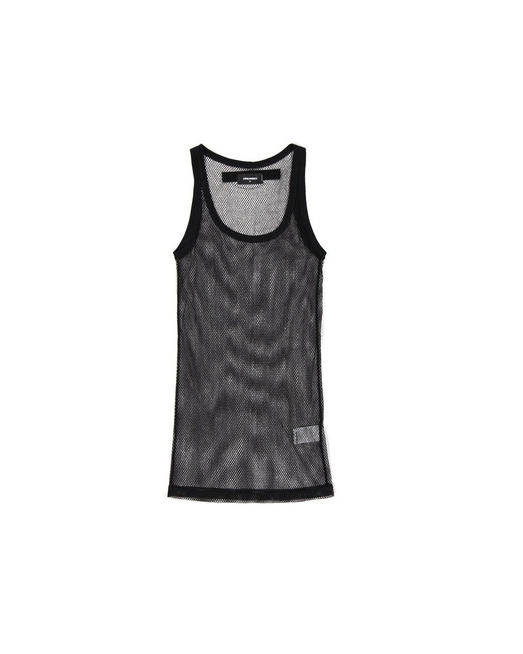 DSquared² Mouwloze Lange Top in het Black voor heren