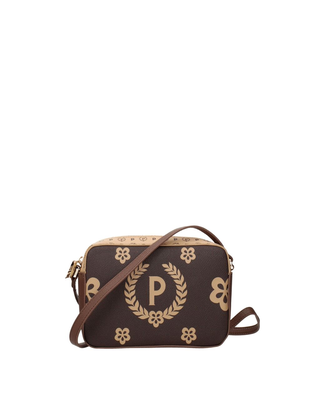 Pollini Brown Crossbody Bags Pvc/Cream
