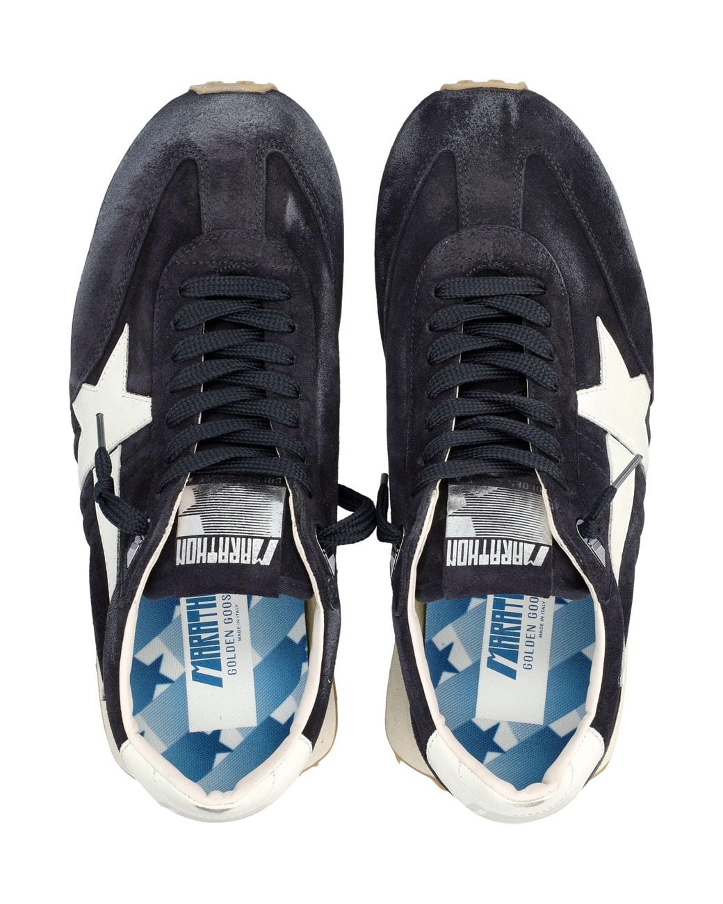 Golden Goose Deluxe Brand Blue Marathon Suede Sneakers