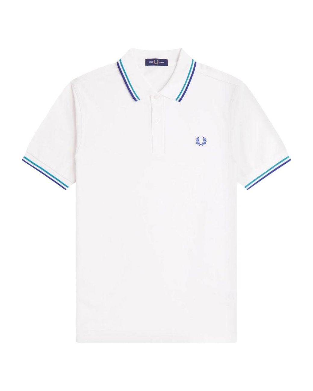 Fred Perry White Polo Con Logo