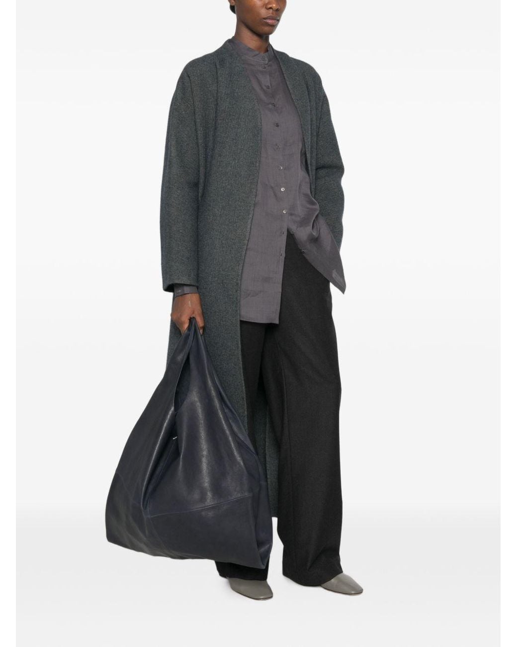 Cortana Black U Xl Leather Tote Bag