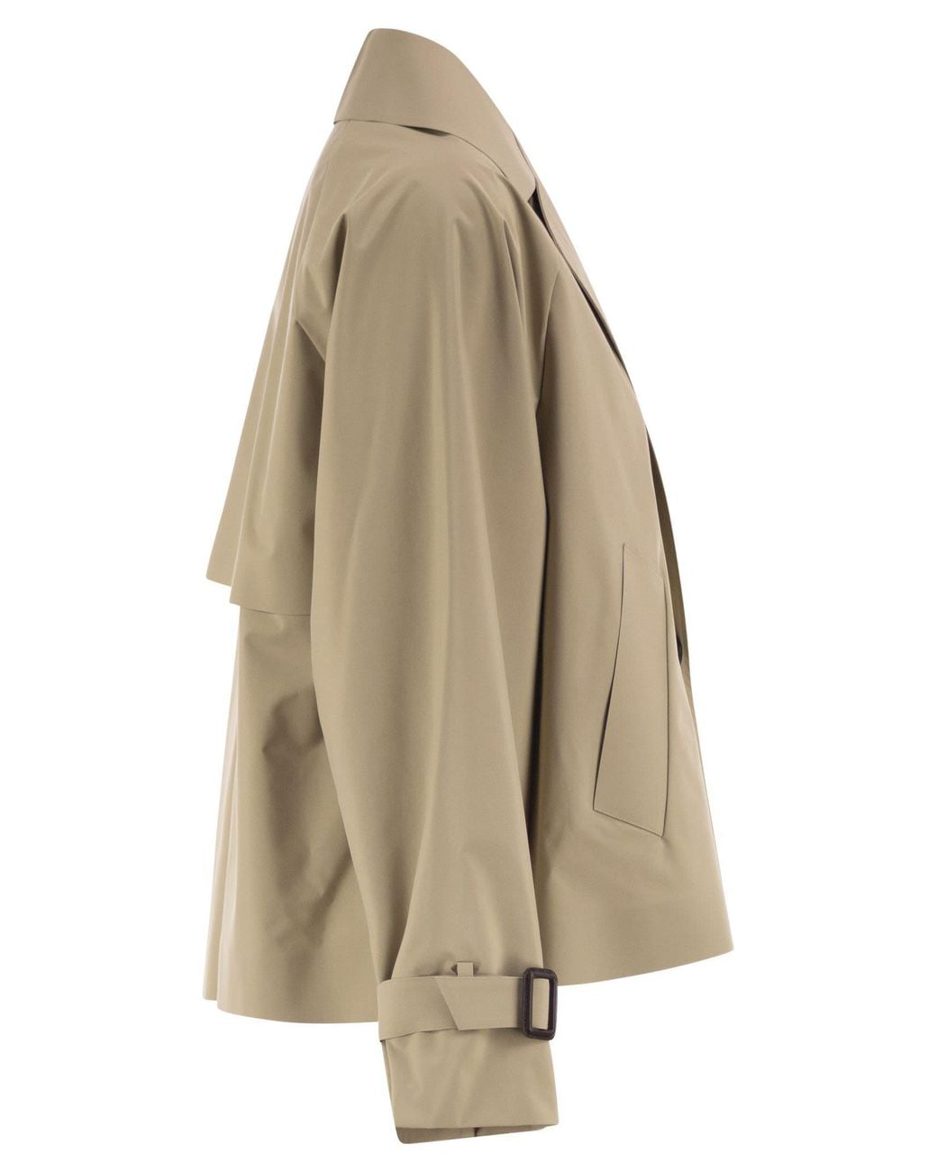 Weekend by Maxmara Natural Wkdboero Cropped Double Breasted Technical Jacket