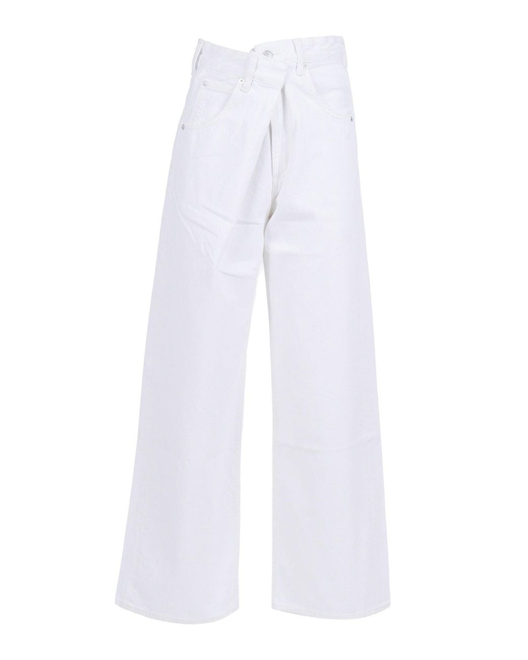 Agolde White Vana Fold Jean