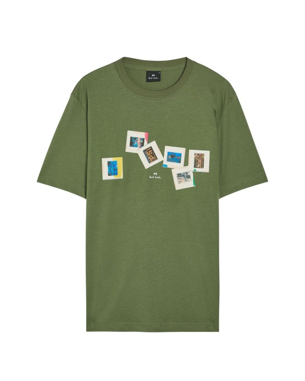 Paul Smith Green Slides Cotton T Shirt