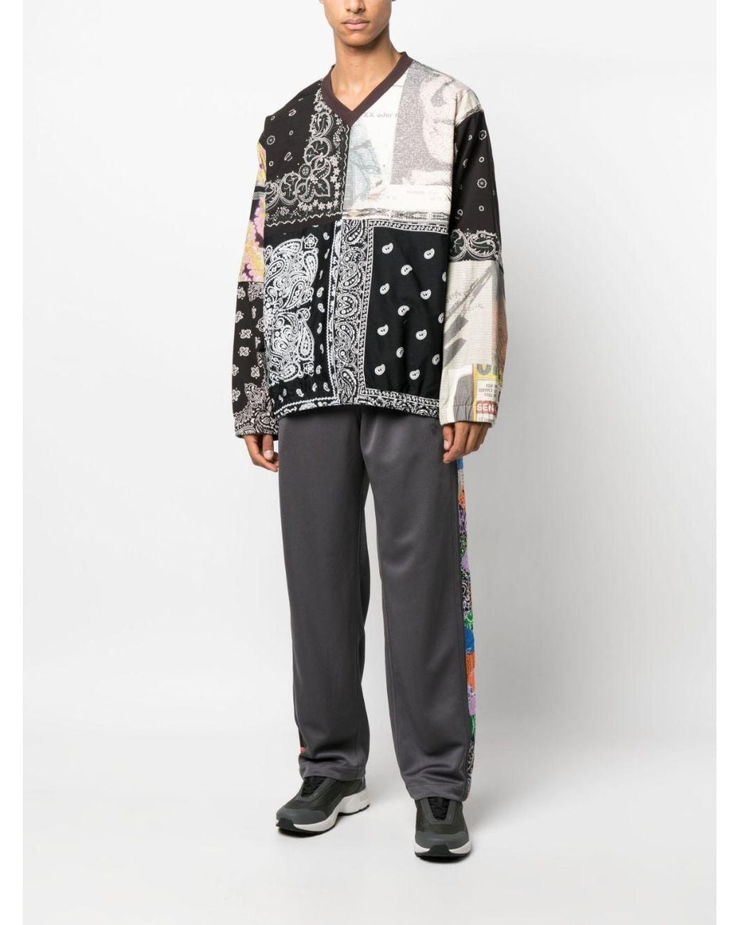 Children of the discordance Gray Printed Bandana Trousers for men