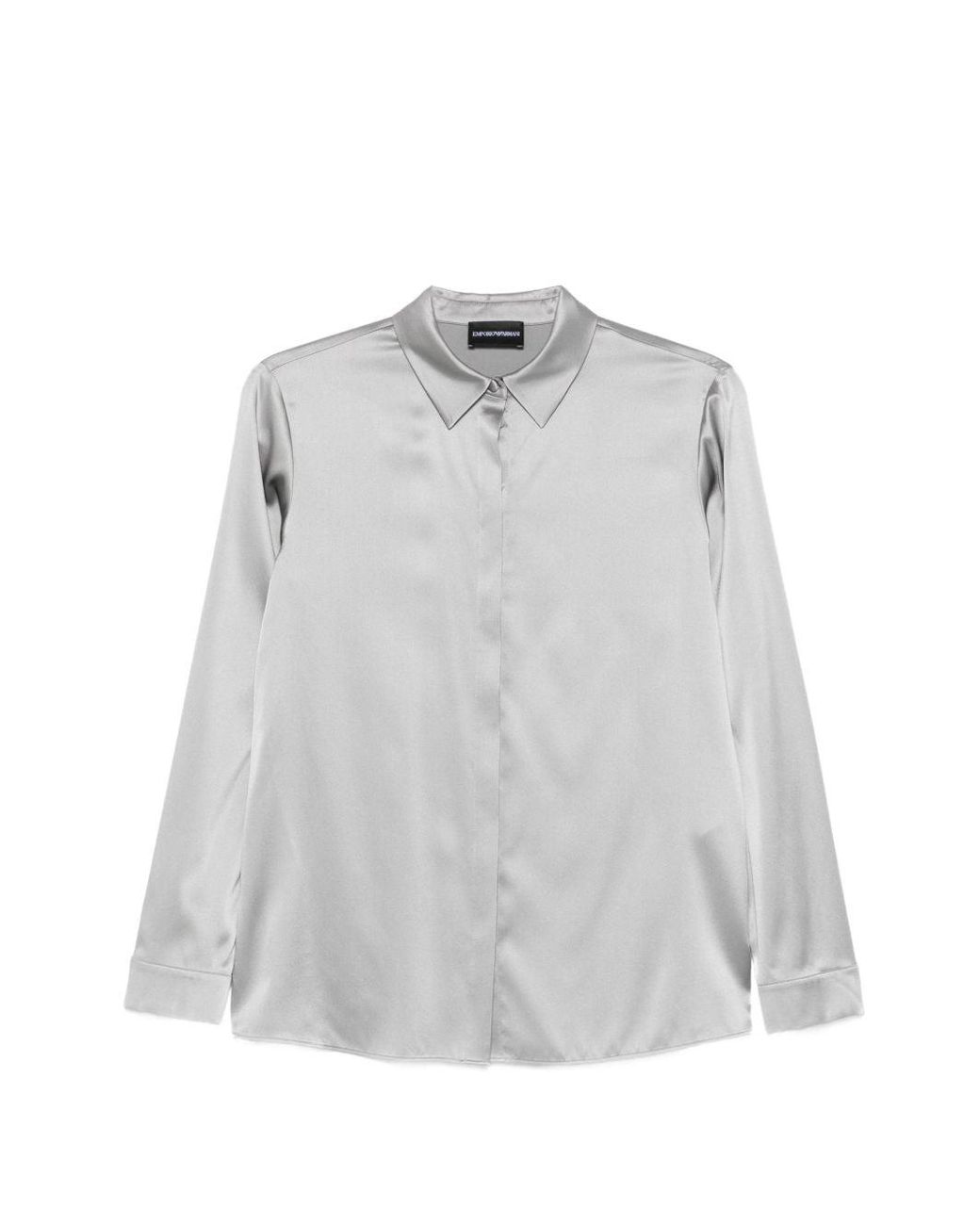 Emporio Armani Gray Silk Shirt