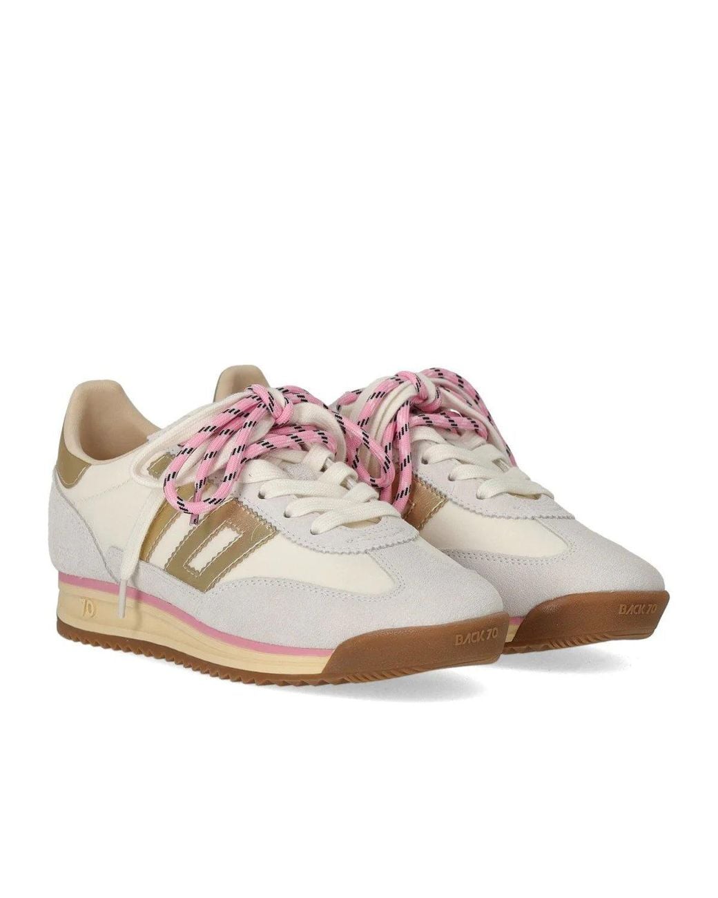 Back70 White Jogger Cream Sneaker
