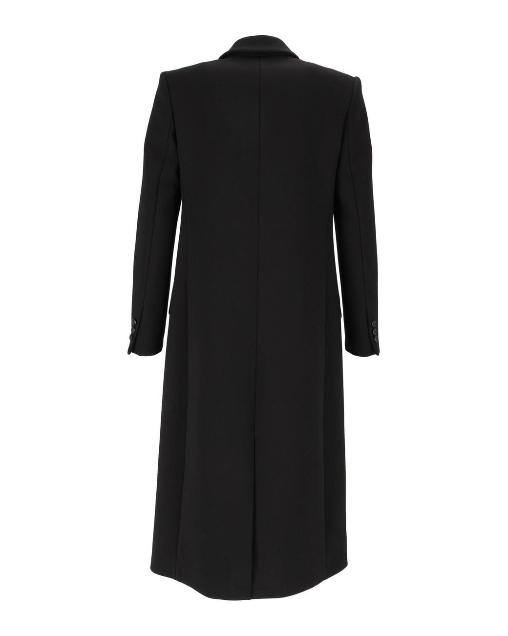 Elisabetta Franchi Black Double-Breasted Structured Coat