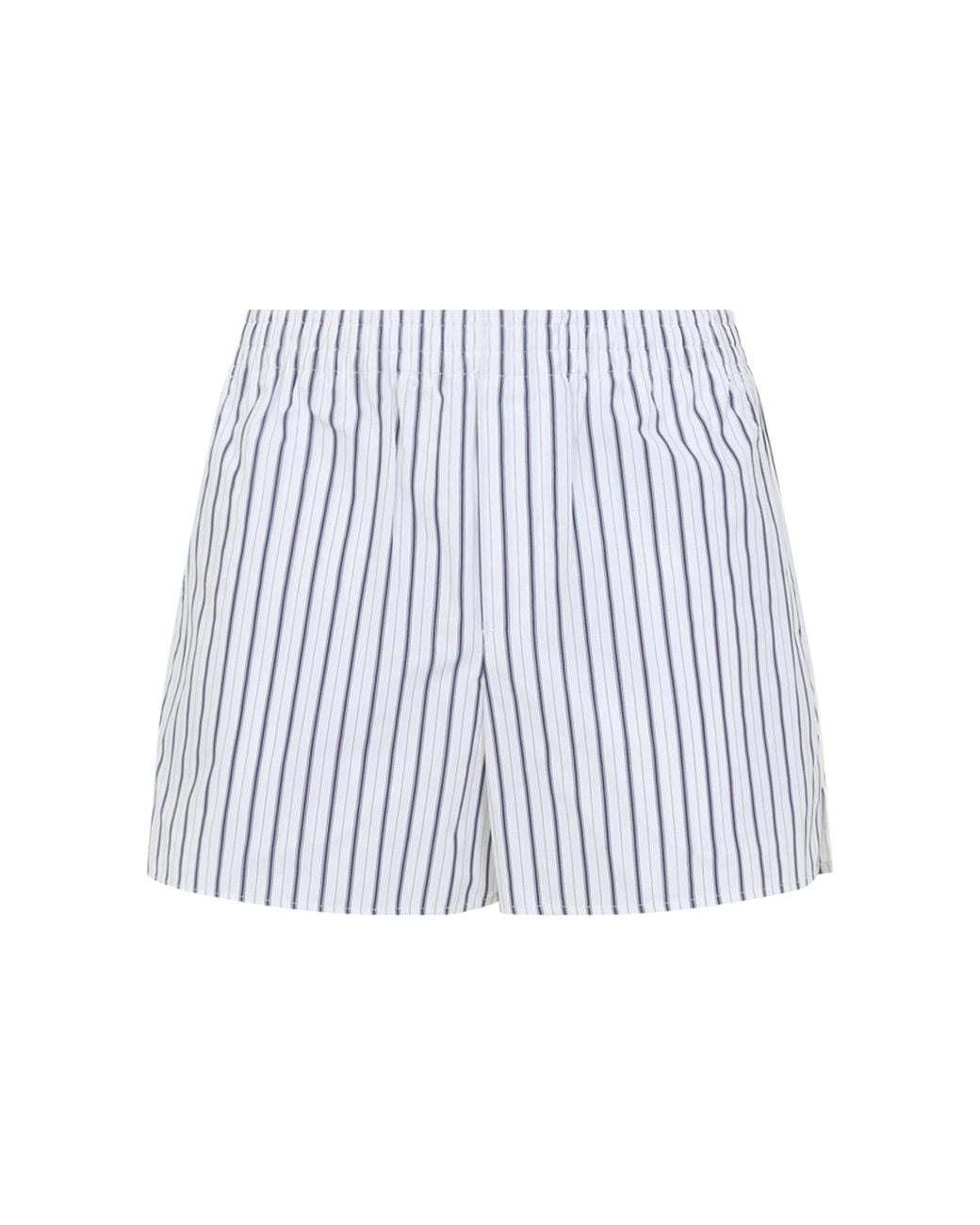 AMI Blue Elasticated Cotton Shorts for men