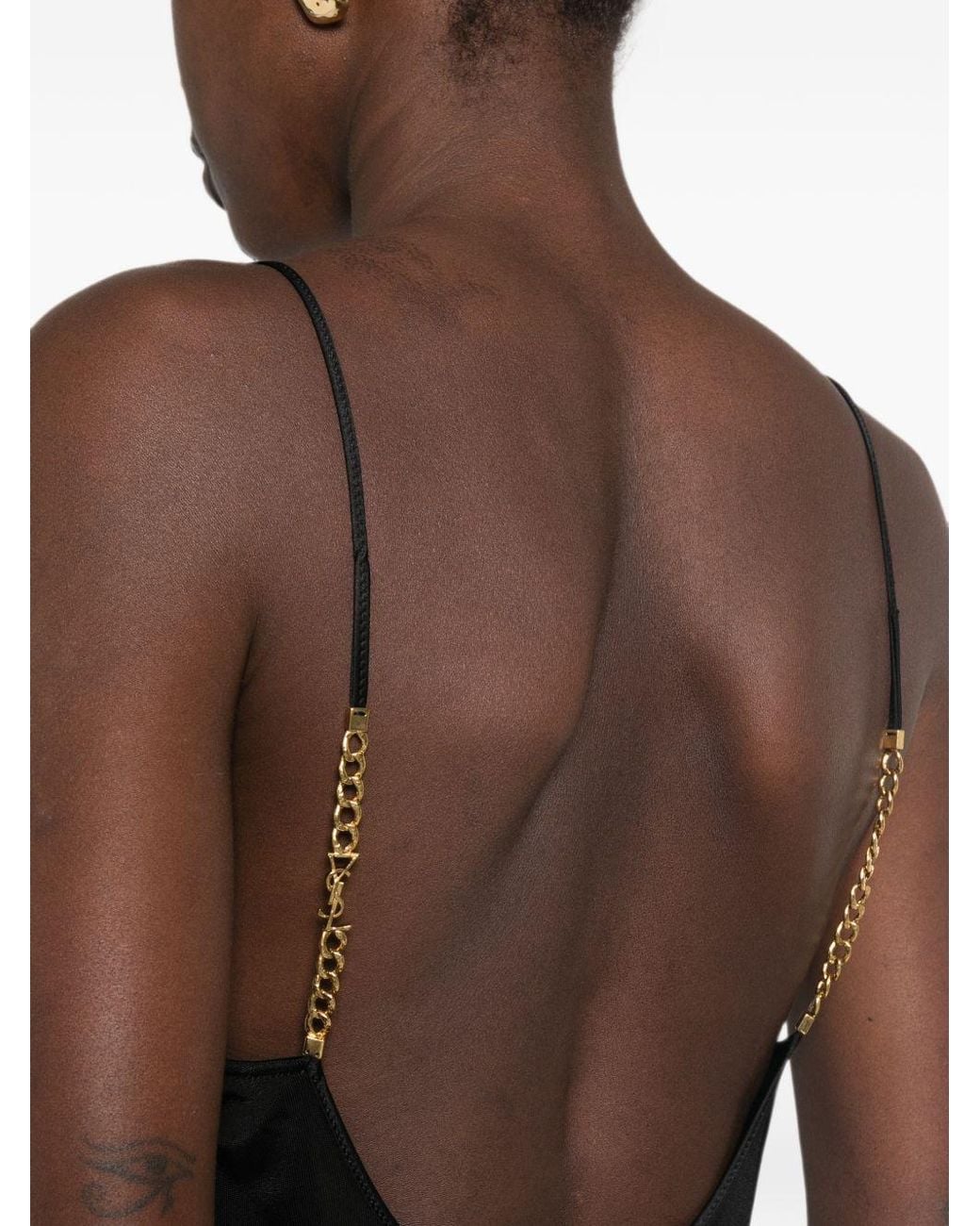 Saint Laurent Black Saint V-Necked Top