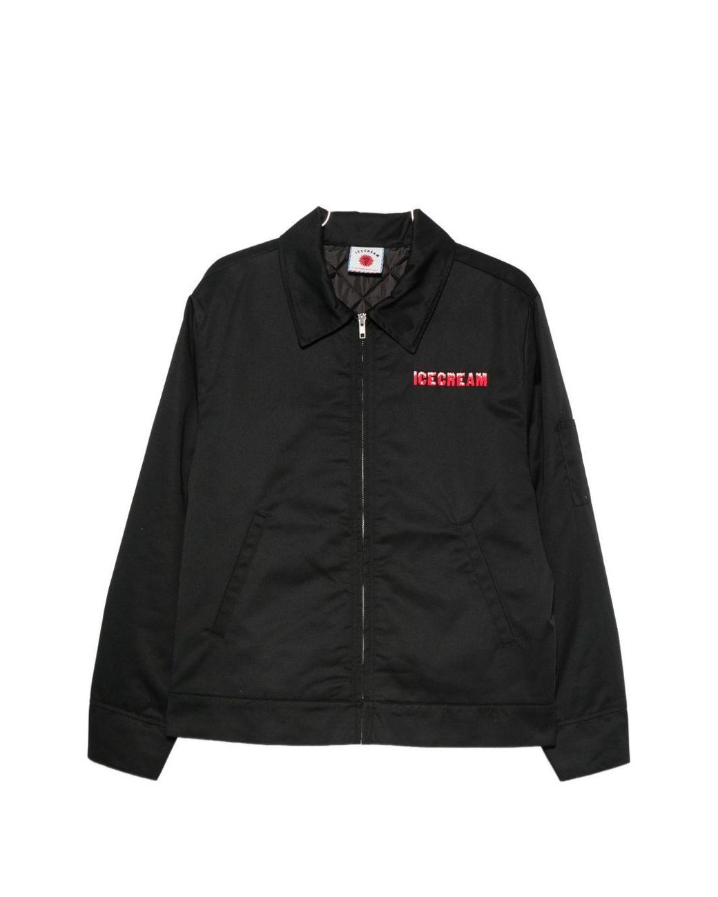 ICECREAM Black Logo Zipped Blouson Jacket