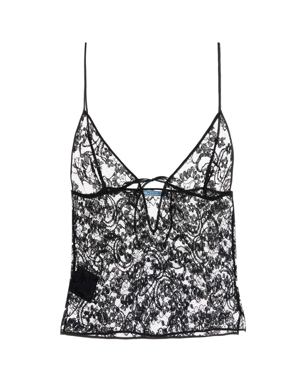 Prada Black Lace Top