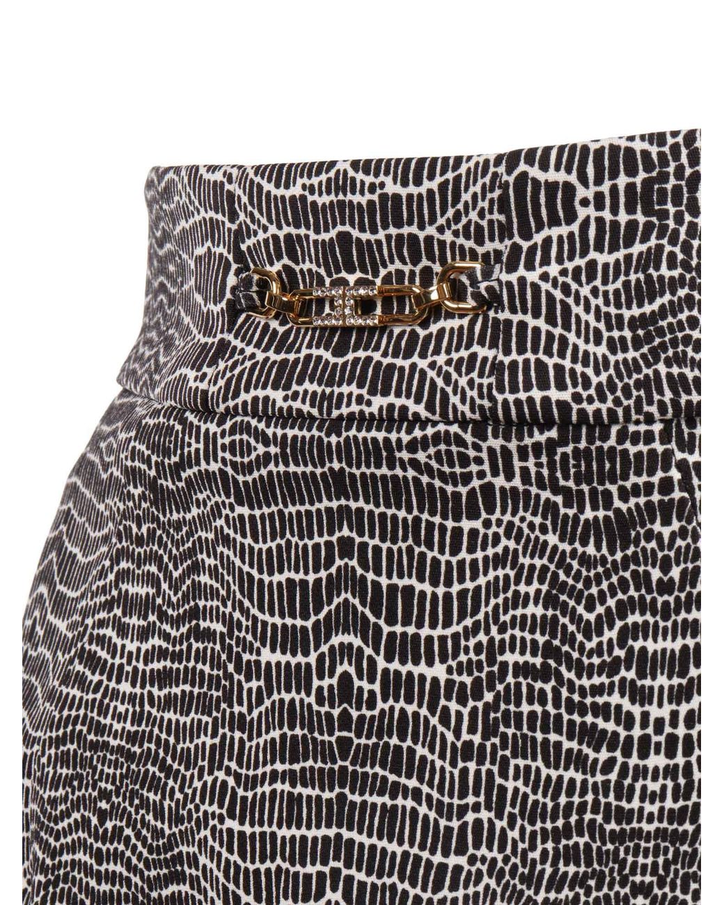 Elisabetta Franchi Gray Skirt