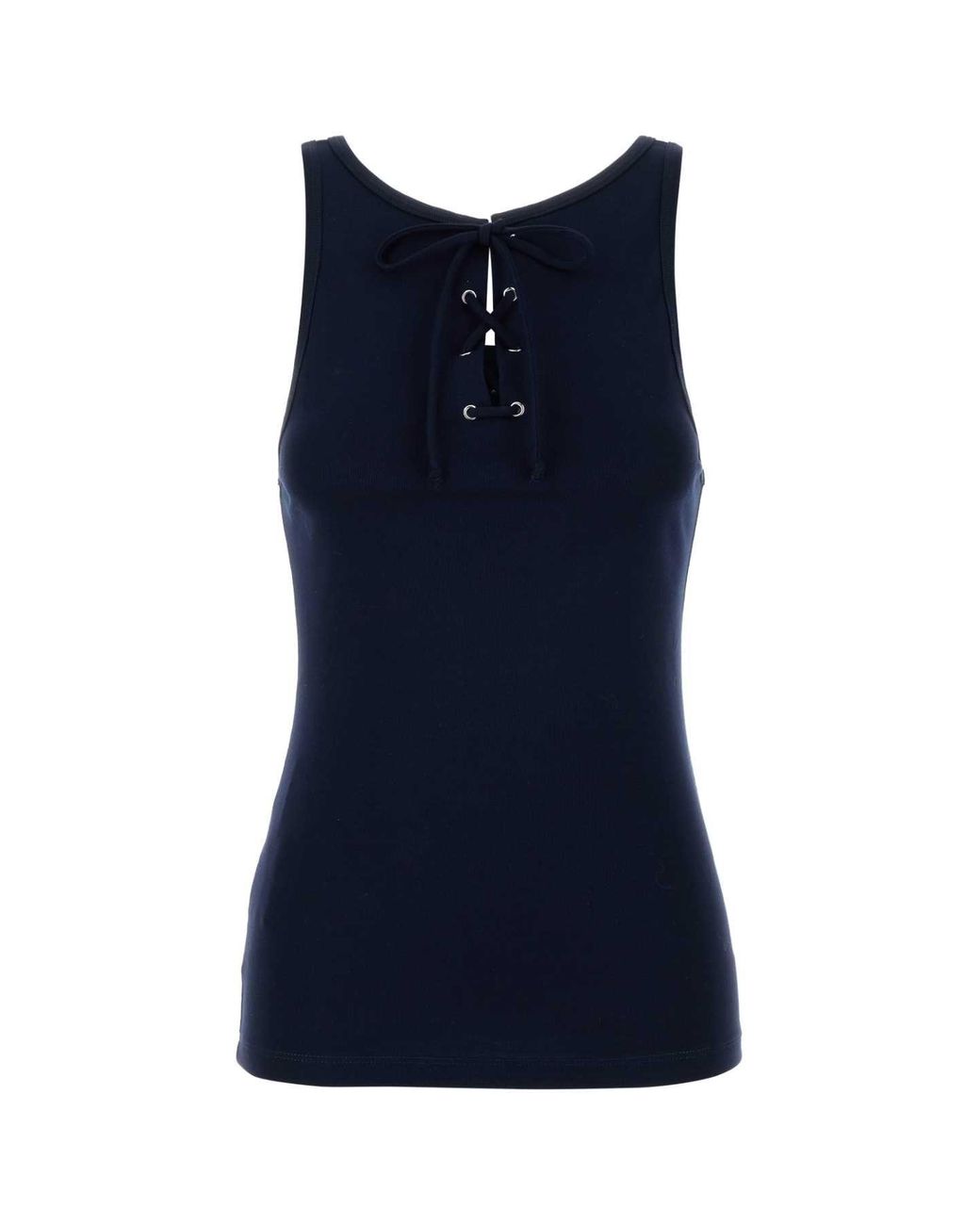 Prada Blue Cotton Tank Top