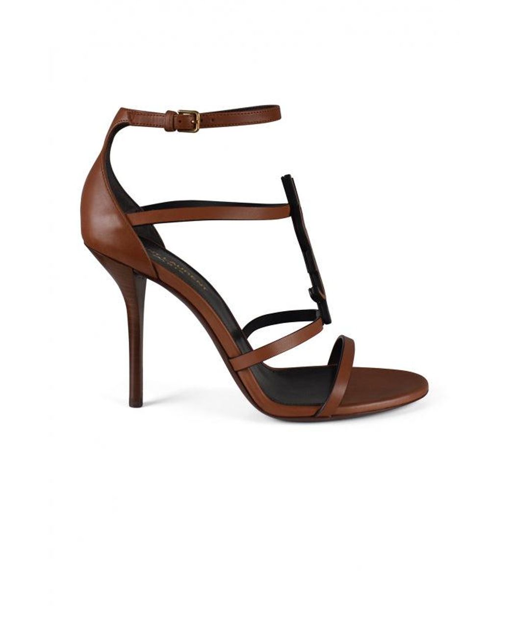 Saint Laurent Black Cassandra Sandals