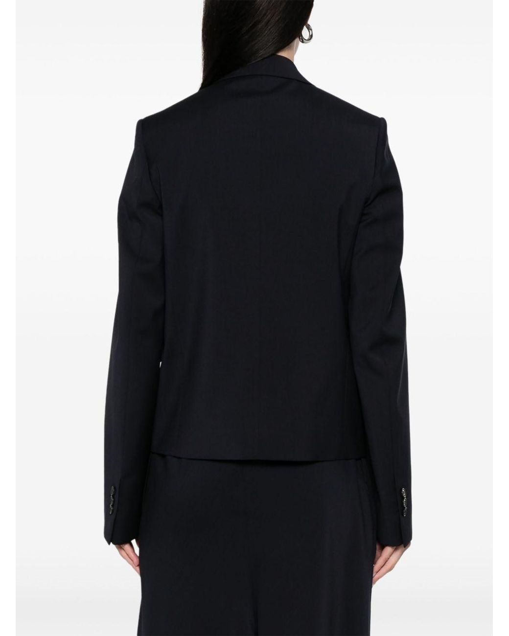 Loewe Black Wool Single-Breasted Jacket