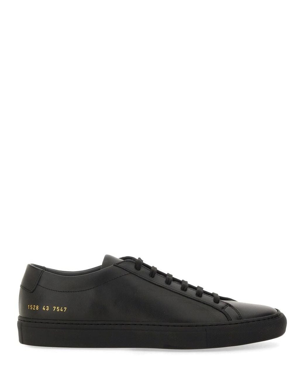 Common Projects Black Leather Achilles Low-Top Sneakers for men