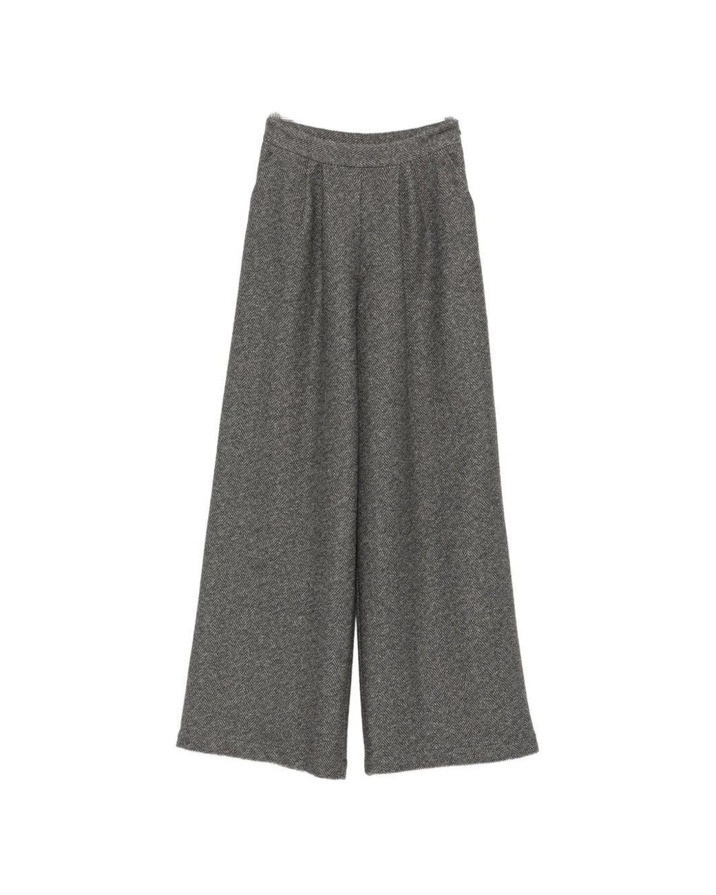 Bye Gray Wool Blend Trousers