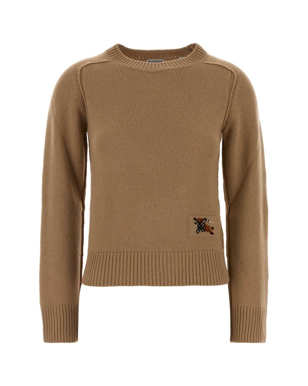 Burberry Brown Logo Crew Neck Sweater
