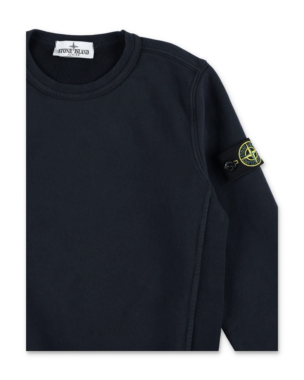 Stone Island Blue Junior Compass Badge Crew Neck Sweatshirt