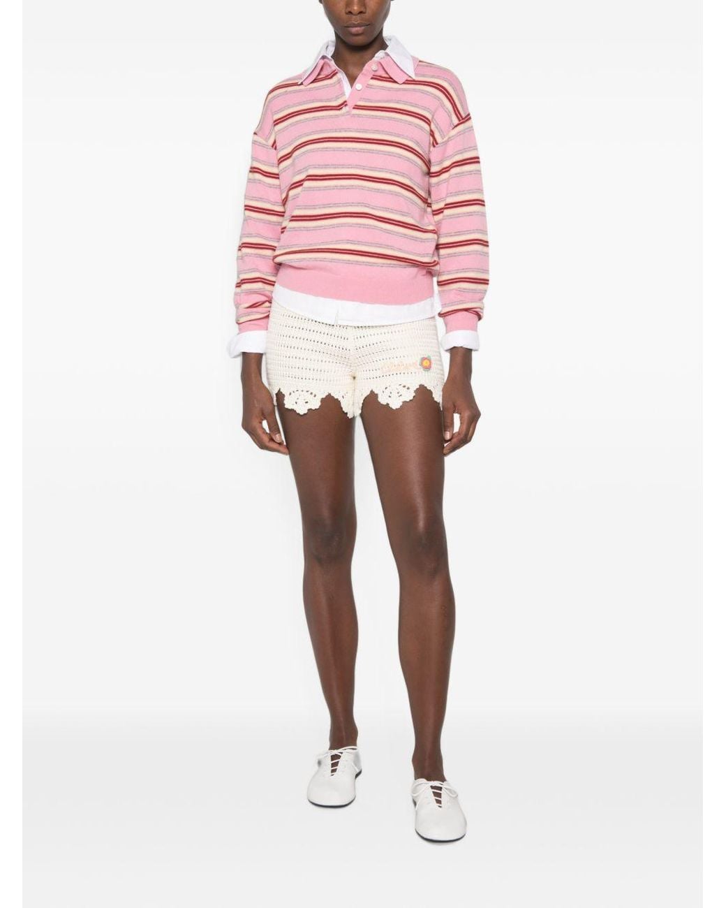 Chloé Natural Chloé Cotton Knit Shorts