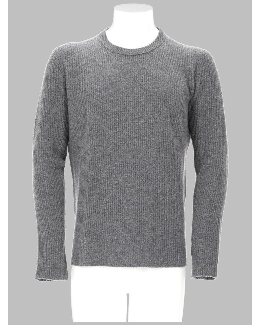 Roberto Collina Gray Multi-Pattern Sweater for men