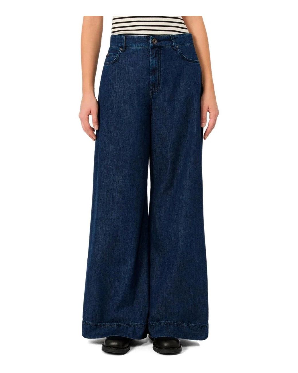 Weekend by Maxmara Blue Vega Dark Wide Leg Jeans