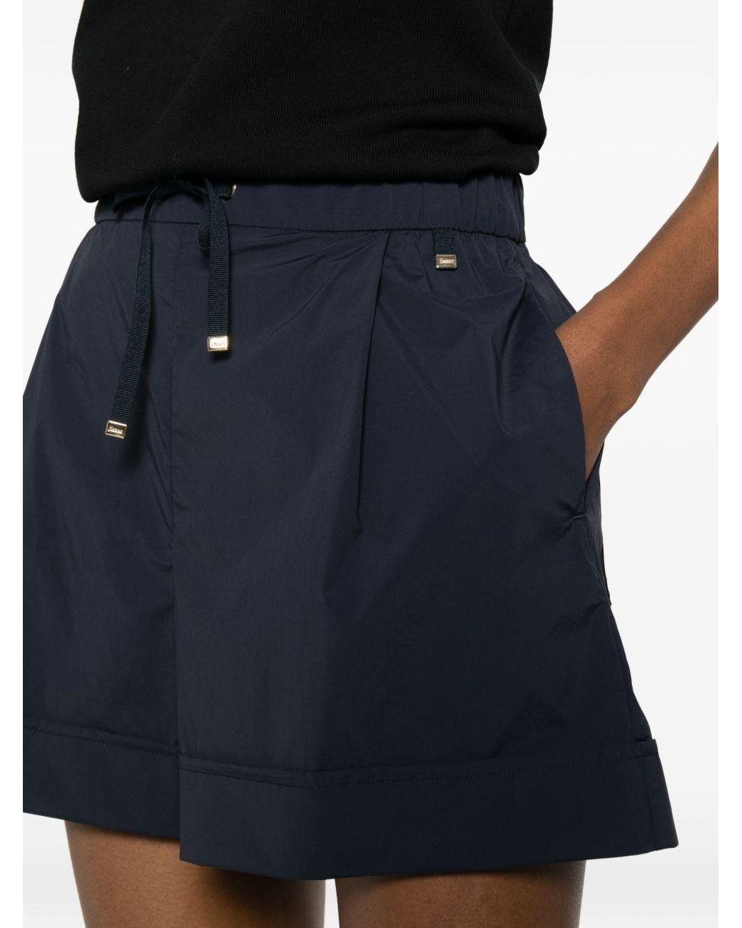 Herno Blue Nylon Shorts