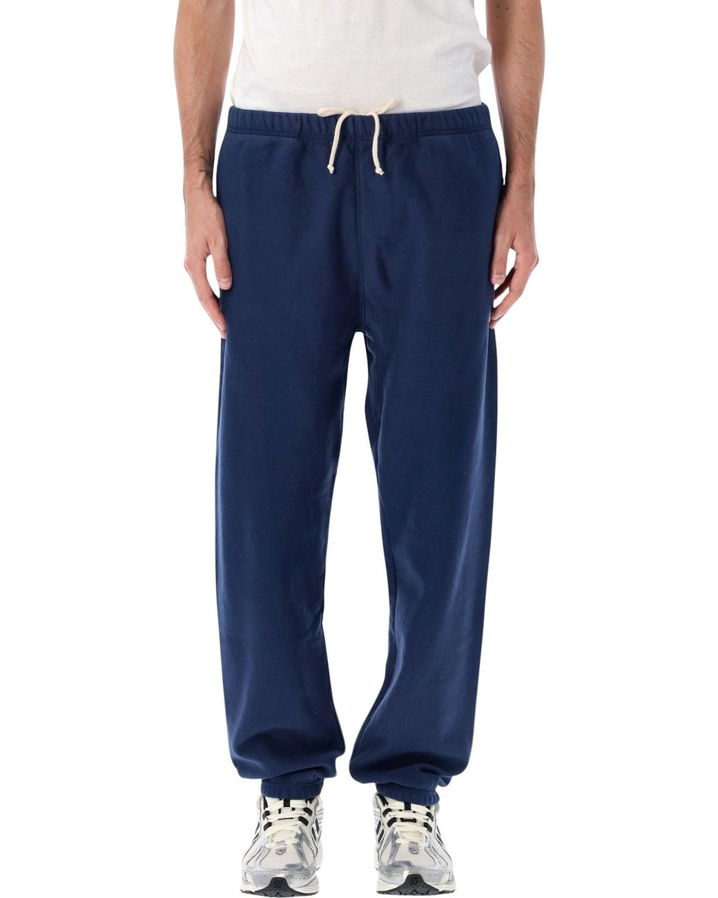 Champion Blue Reverse Weave Relax Core Fit Joggers With Brushed Heavyweight Fleece for men
