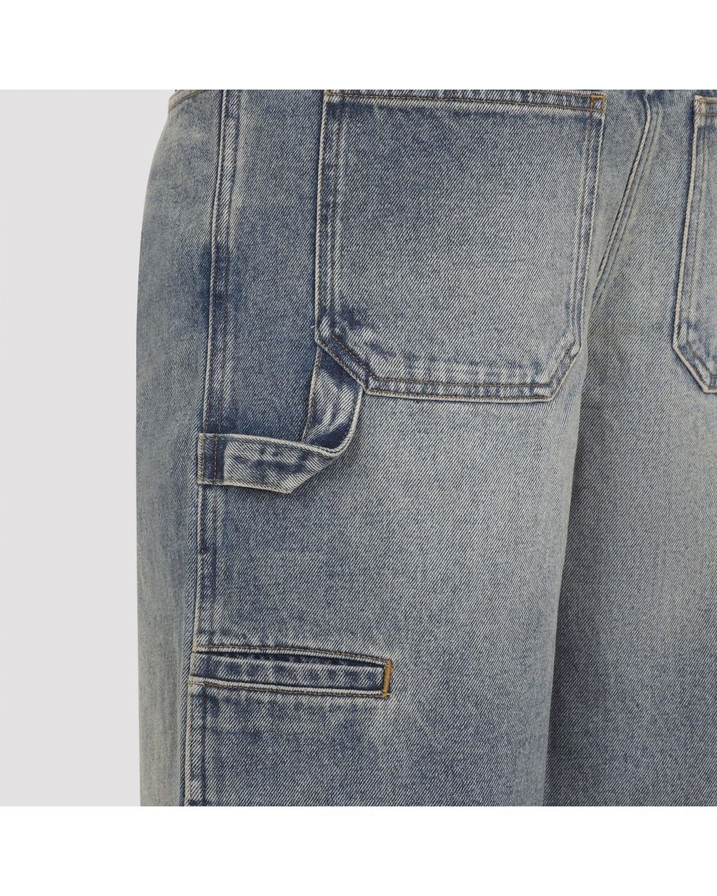 Courreges Blue Baggy Hammer Jeans