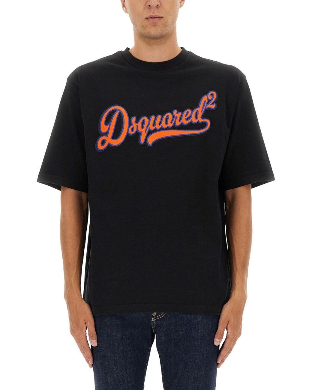 DSquared² Black T Shirt With Logo