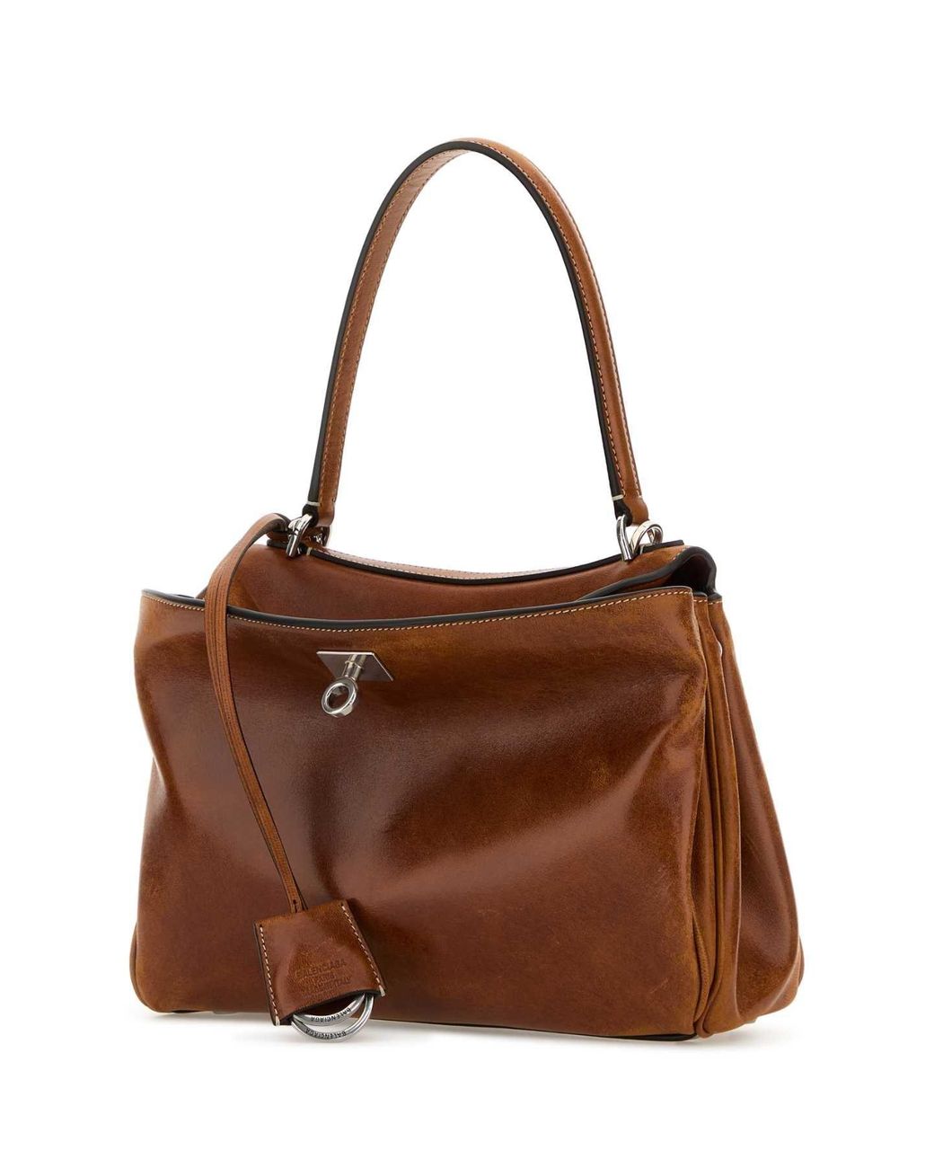 Balenciaga Brown Caramel Leather Small Rodeo Handbag