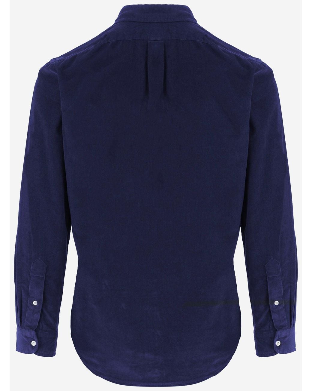 Polo Ralph Lauren Blue Ribbed Velvet Shirt