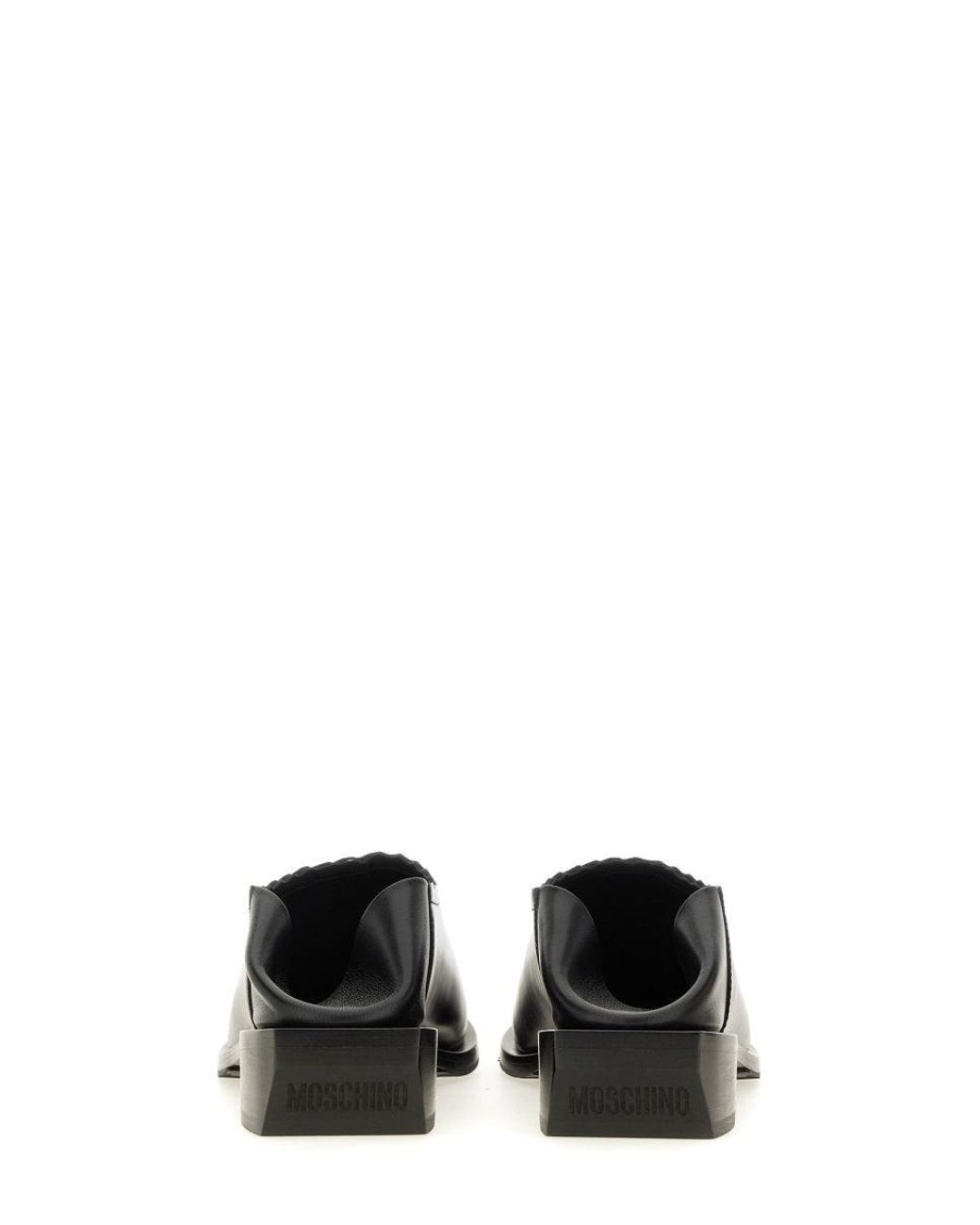 Moschino Black Cuban Heel Shootie For