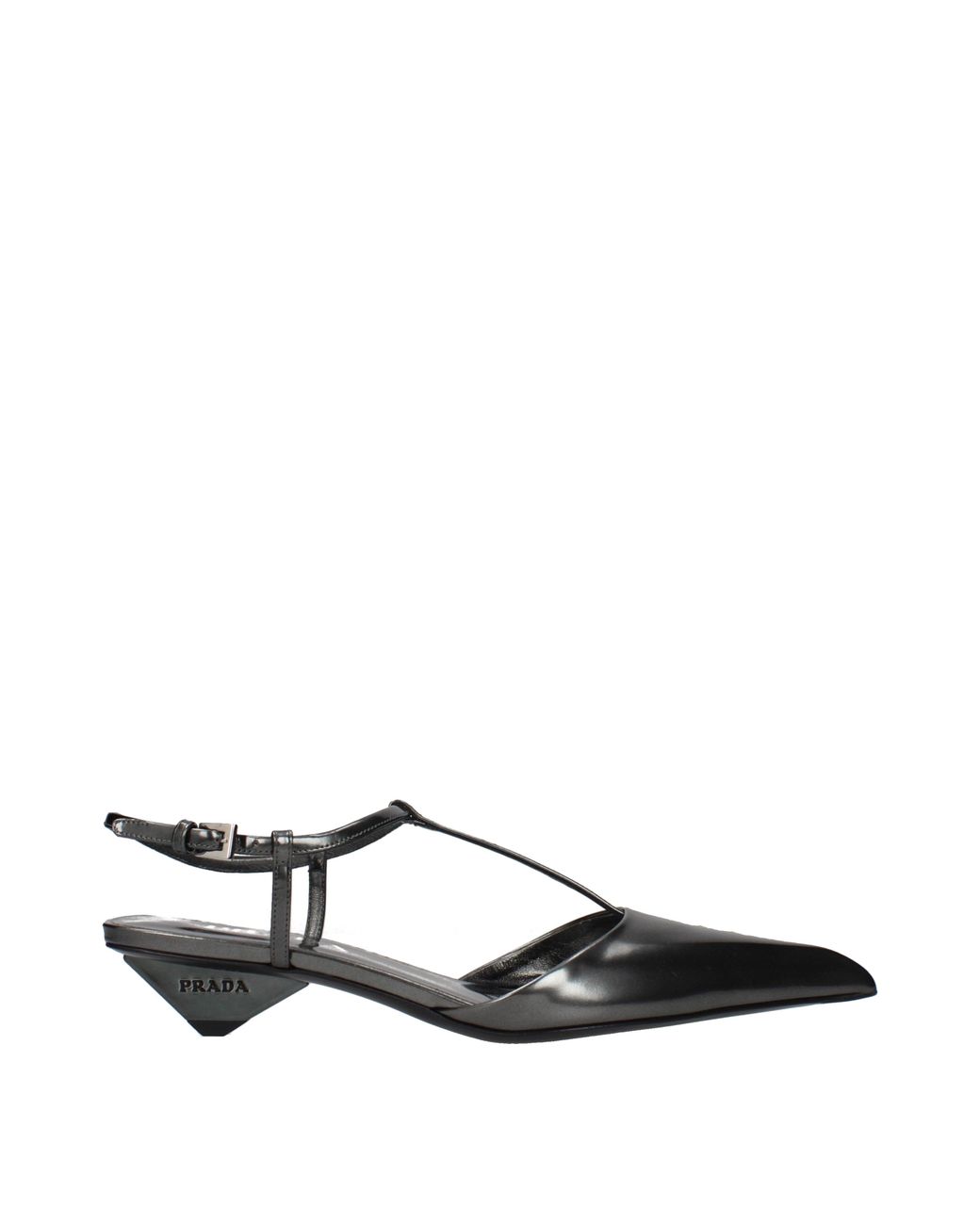 Prada Black Sandals/Anthracite Leather