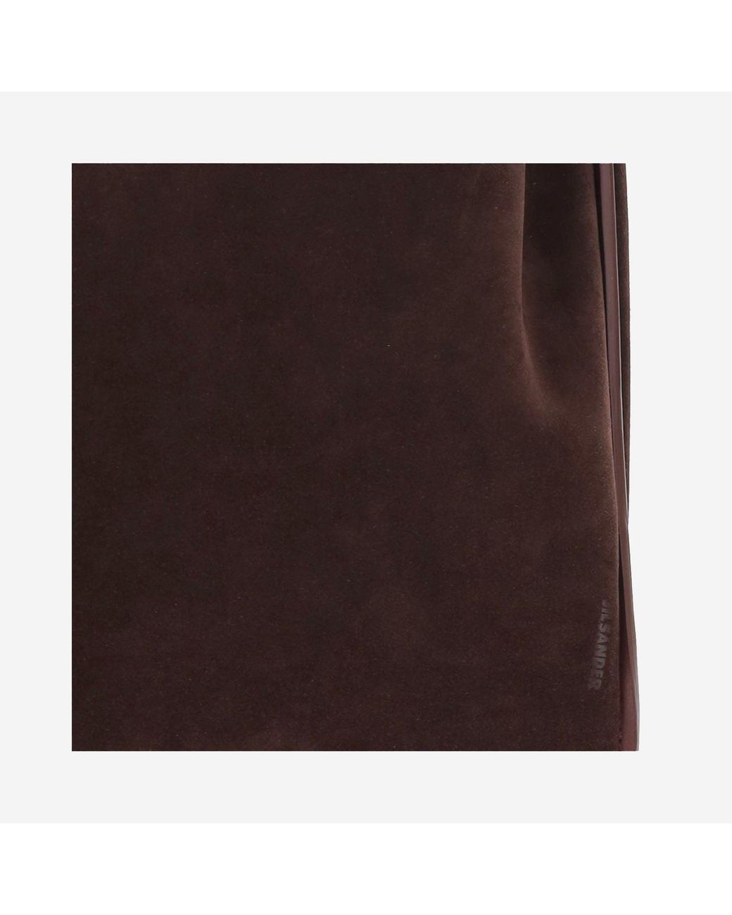 Jil Sander Brown Suede Shoulder Bag Calf Leather