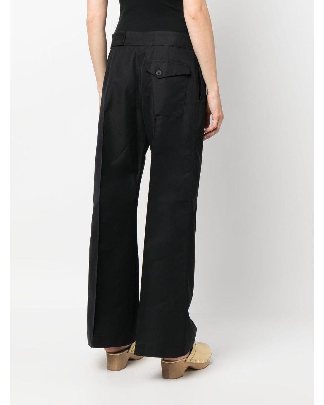 Studio Nicholson Black Low Rise Straight Leg