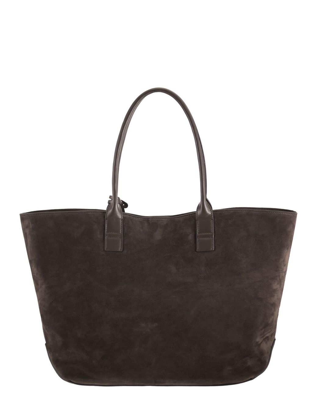 Hogan Black Suede Shopping Bag With Embossed Logo