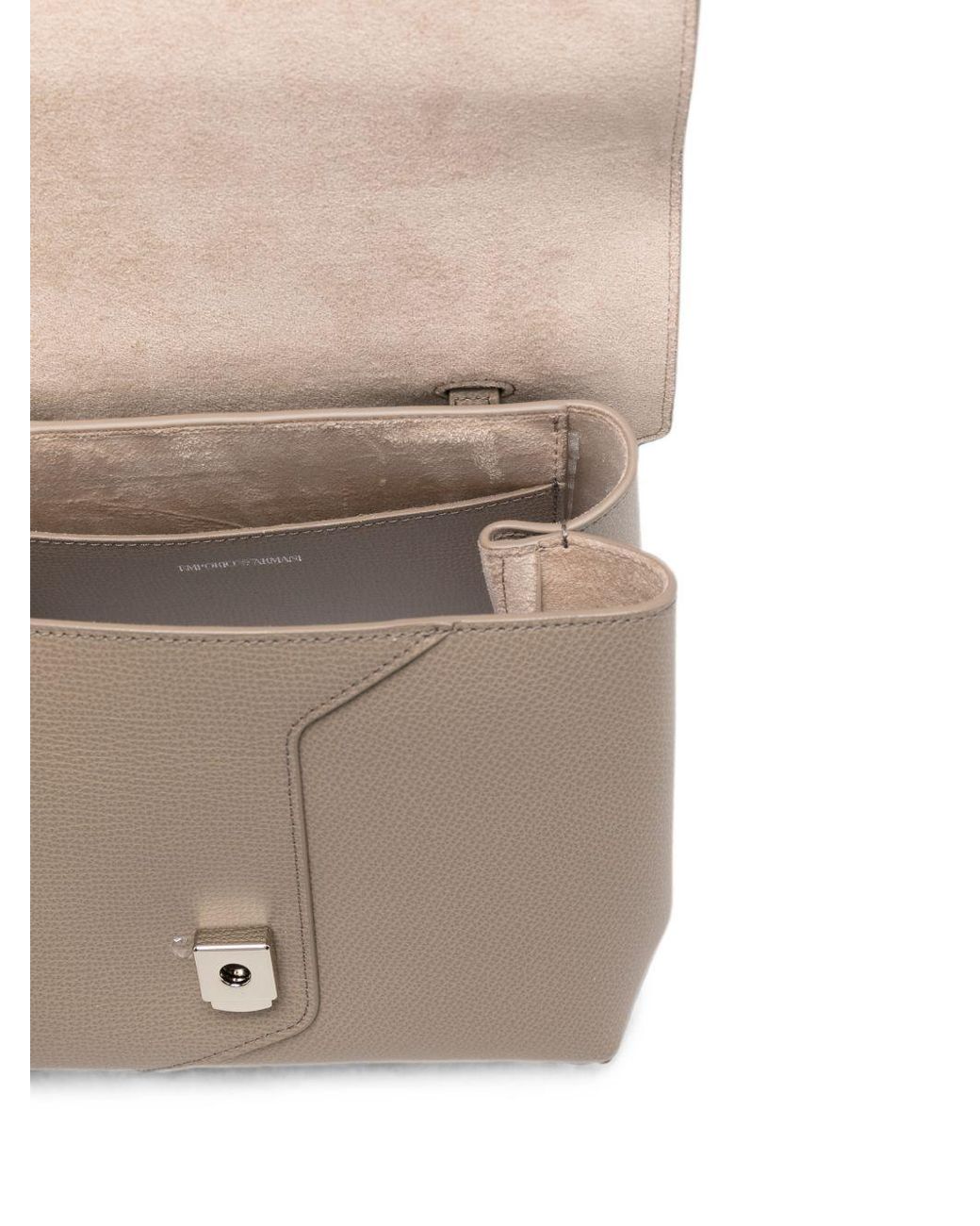 Emporio Armani Natural Small Leather Handbag