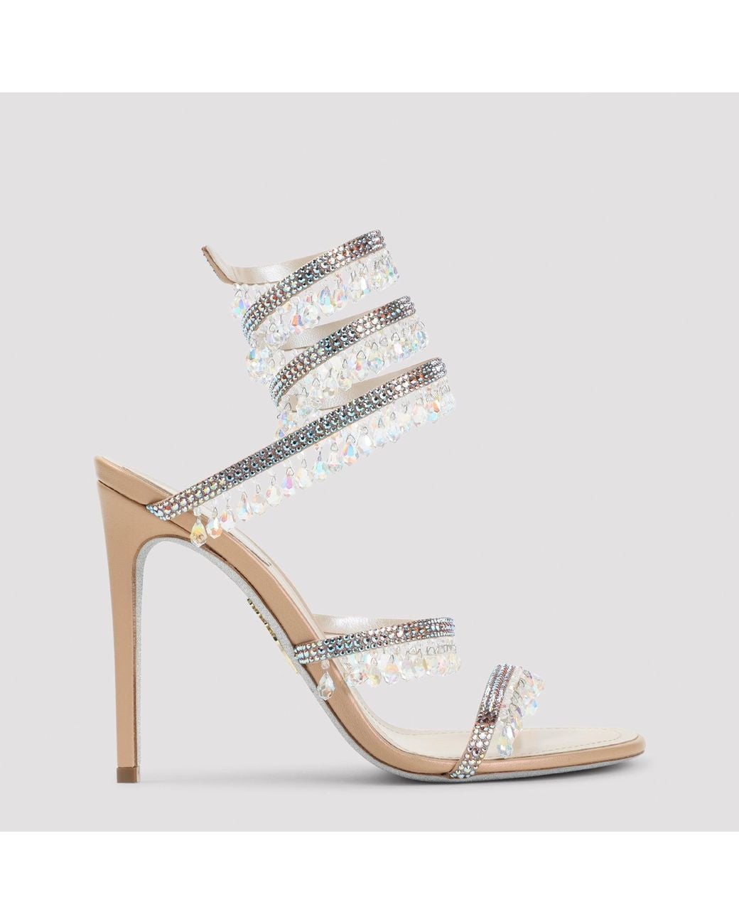 Rene Caovilla White René Caovilla Chandelier High-Heel Sandal