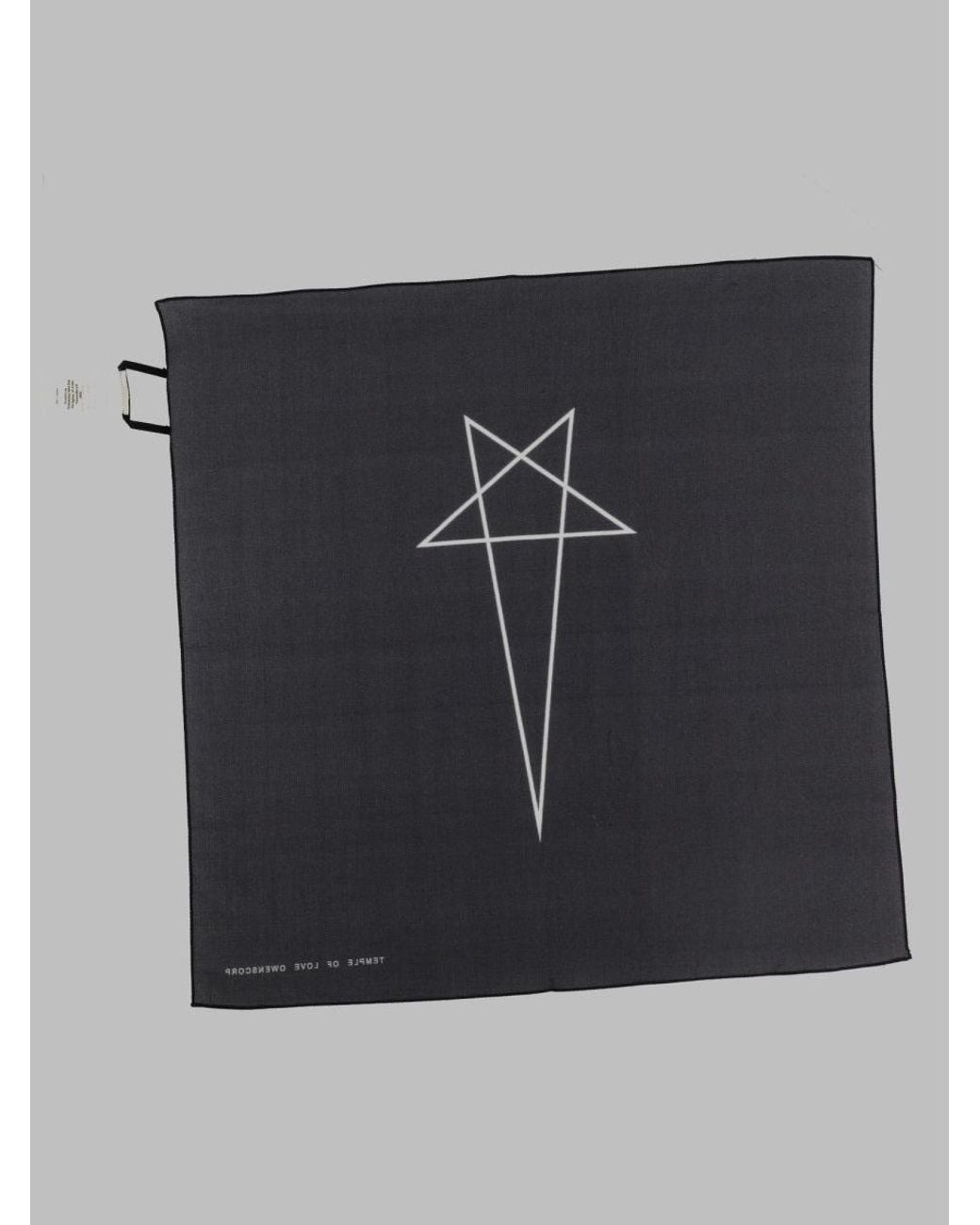 Rick Owens Gray Bandana Con Stampa for men