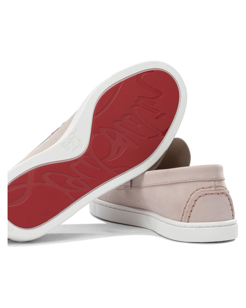 Christian Louboutin White Loafers & Slippers