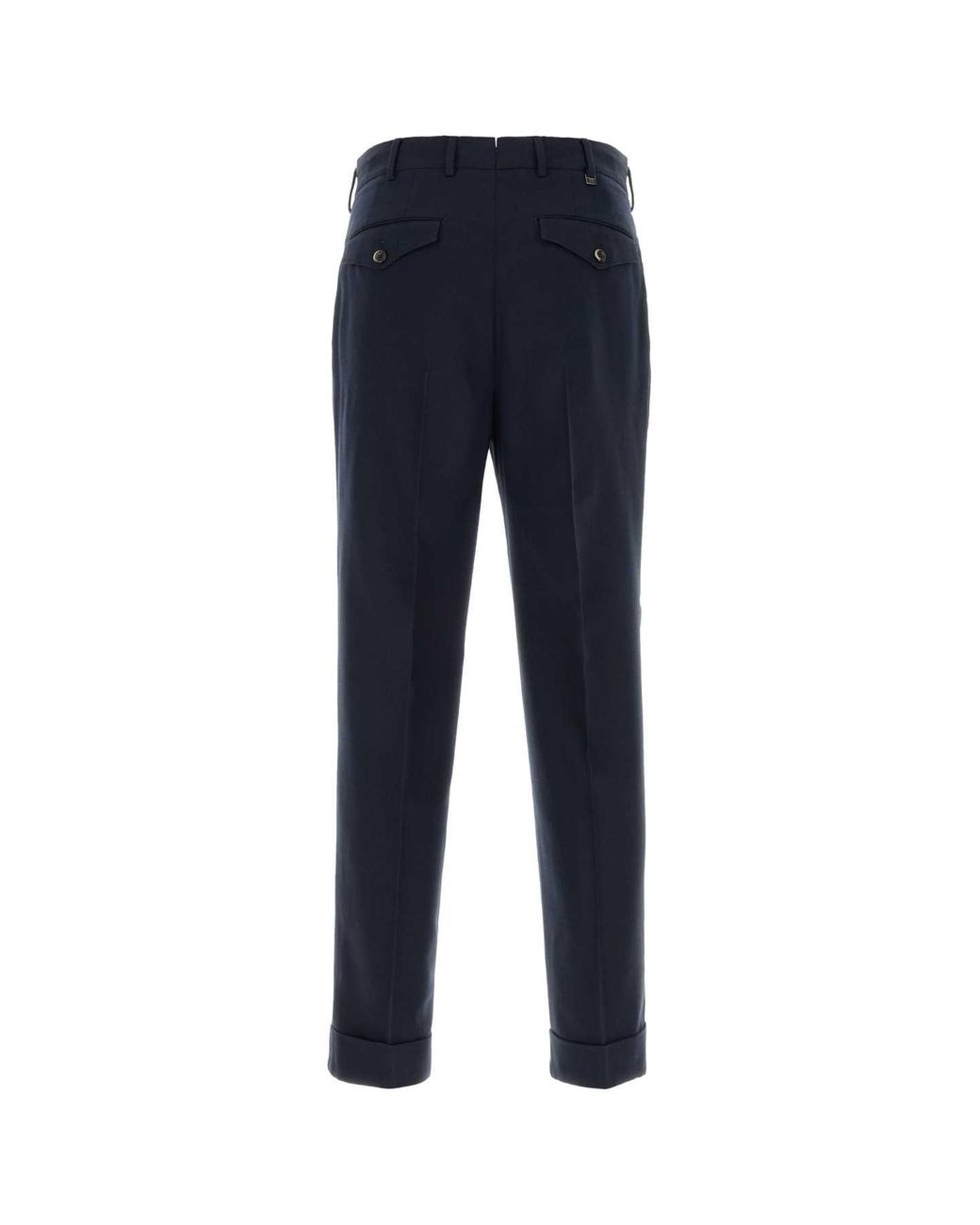 PT Torino Blue Cotton-Virgin Wool Blend Pants for men
