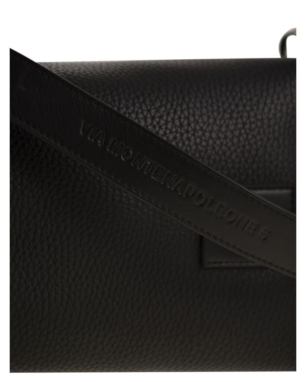 Hogan Black Script Mini Leather Top Box